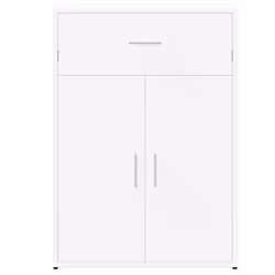 vidaXL Sideboard Storage Cupboard Cabinet Highboard White Engineered Wood - brown oak - Additional view 4