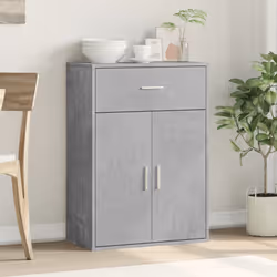 vidaXL Sideboard Storage Cupboard Cabinet Highboard White Engineered Wood - concrete grey - Additional view 2