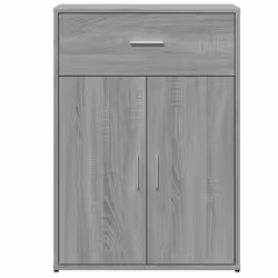 vidaXL Sideboard Storage Cupboard Cabinet Highboard White Engineered Wood - black - Additional view 4