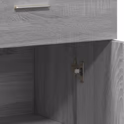 vidaXL Sideboard Storage Cupboard Cabinet Highboard White Engineered Wood - black - Additional view 7