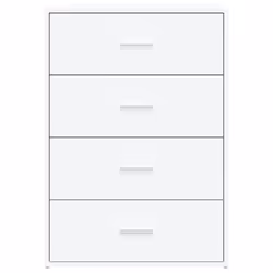 vidaXL Sideboard Storage Cupboard Side Cabinet Highboard Black Engineered Wood - white - Additional view 4