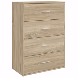 vidaXL Sideboard Storage Cupboard Cabinet Highboard Sonoma Oak Engineered Wood - sonoma oak