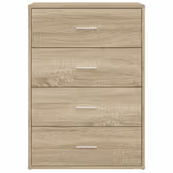 vidaXL Sideboard Storage Cupboard Cabinet Highboard Sonoma Oak Engineered Wood - sonoma oak - Additional view 4