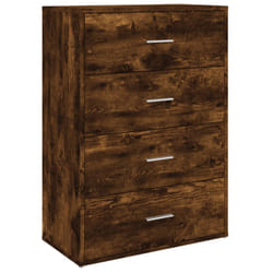 vidaXL Sideboard Storage Cupboard Cabinet Highboard Sonoma Oak Engineered Wood - smoked oak