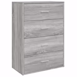 vidaXL Sideboard Storage Cupboard Cabinet Highboard Sonoma Oak Engineered Wood - grey sonoma
