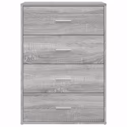 vidaXL Sideboard Storage Cupboard Cabinet Highboard Sonoma Oak Engineered Wood - grey sonoma - Additional view 4