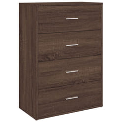 vidaXL Sideboard Storage Cupboard Cabinet Highboard Sonoma Oak Engineered Wood - brown oak