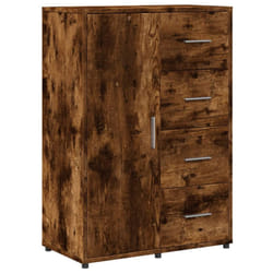 vidaXL Sideboard Cupboard Side Cabinet Highboard Sonoma Oak Engineered Wood - smoked oak