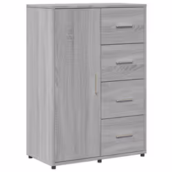 vidaXL Sideboard Cupboard Side Cabinet Highboard Sonoma Oak Engineered Wood - grey sonoma