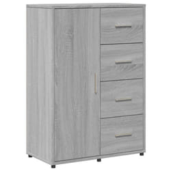 vidaXL Sideboard Cupboard Side Cabinet Highboard Sonoma Oak Engineered Wood - grey sonoma