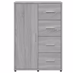 vidaXL Sideboard Cupboard Side Cabinet Highboard Sonoma Oak Engineered Wood - grey sonoma - Additional view 4