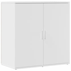 vidaXL Sideboard Storage Cupboard Side Cabinet Highboard Black Engineered Wood - white