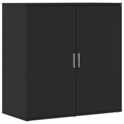 vidaXL Sideboard Storage Cupboard Side Cabinet Highboard Black Engineered Wood - black