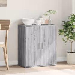 vidaXL Sideboard Storage Cupboard Side Cabinet Highboard Black Engineered Wood - grey sonoma - Additional view 2