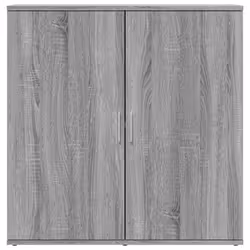 vidaXL Sideboard Storage Cupboard Side Cabinet Highboard Black Engineered Wood - grey sonoma - Additional view 4