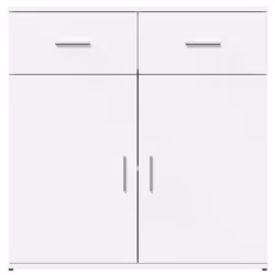 vidaXL Sideboard Storage Cupboard Side Cabinet Home Highboard Engineered Wood - white - Additional view 4