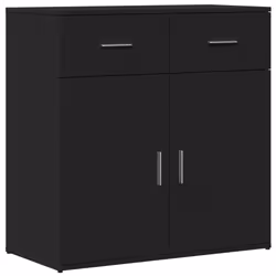 vidaXL Sideboard Storage Cupboard Side Cabinet Home Highboard Engineered Wood - black