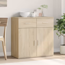 vidaXL Sideboard Storage Cupboard Side Cabinet Home Highboard Engineered Wood - sonoma oak