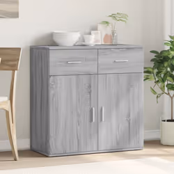 vidaXL Sideboard Storage Cupboard Side Cabinet Home Highboard Engineered Wood - grey sonoma
