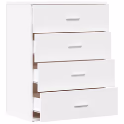 vidaXL Sideboard Storage Cupboard Cabinet Highboard Sonoma Oak Engineered Wood - white - Additional view 5