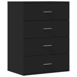 vidaXL Sideboard Storage Cupboard Cabinet Highboard Sonoma Oak Engineered Wood - black