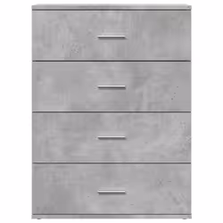 vidaXL Sideboard Cupboard Side Cabinet Highboard Concrete Grey Engineered Wood - concrete grey - Additional view 4