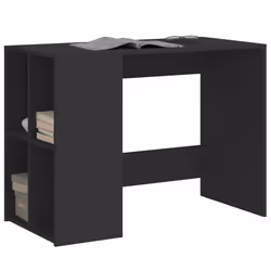 vidaXL Desk Writing Desk Office Study Working Computer Table Engineered Wood - black