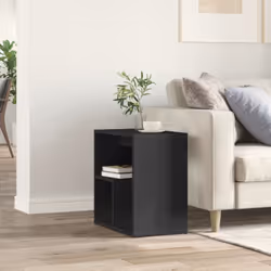 vidaXL Side Table Black 50x30x50 cm Engineered Wood - Additional view 2