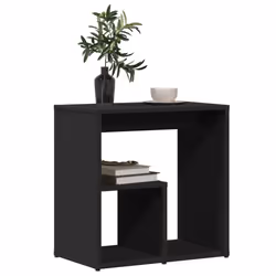 vidaXL Side Table Black 50x30x50 cm Engineered Wood - Additional view 3