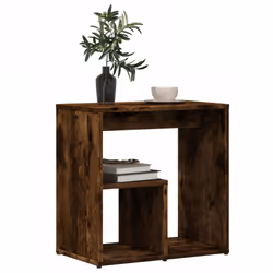 vidaXL Side Tables 2 pcs Smoked Oak 50x30x50 cm Engineered Wood - Additional view 3