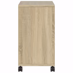 vidaXL Side Table with Wheels Hallway End Table Coffee Table Engineered Wood - Sonoma oak - Additional view 5