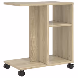 vidaXL Side Table with Wheels Hallway End Table Coffee Table Engineered Wood - Sonoma oak - Additional view 6