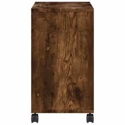 vidaXL Side Table with Wheels Hallway End Table Coffee Table Engineered Wood - Smoked oak - Additional view 5
