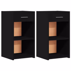 VidaXL 840579, Black, Wood, 350 mm, 340 mm, 650 mm, 2 pc(s)