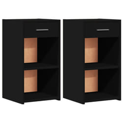 VidaXL 840579 nightstand/bedside table Black
