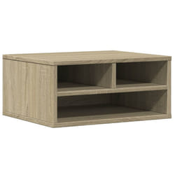 vidaXL Printer Stand Printer Table File Organiser Brown Oak Engineered Wood - Sonoma oak