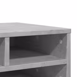 vidaXL Printer Stand Printer Table File Organiser Brown Oak Engineered Wood - Concrete grey - Additional view 7