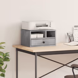 vidaXL Printer Stand Printer Table Office Desk File Organiser Engineered Wood - Concrete grey - Additional view 2