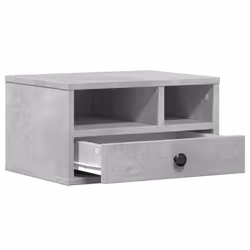 vidaXL Printer Stand Printer Table Office Desk File Organiser Engineered Wood - Concrete grey - Additional view 4