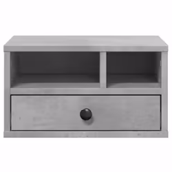 vidaXL Printer Stand Printer Table Office Desk File Organiser Engineered Wood - Concrete grey - Additional view 5