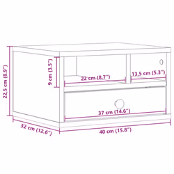 vidaXL Printer Stand Printer Table Office Desk File Organiser Engineered Wood - Smoked oak - Additional view 10