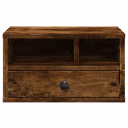vidaXL Printer Stand Printer Table Office Desk File Organiser Engineered Wood - Smoked oak - Additional view 5