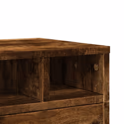 vidaXL Printer Stand Printer Table Office Desk File Organiser Engineered Wood - Smoked oak - Additional view 8