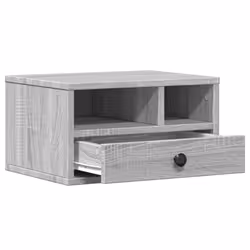 vidaXL Printer Stand Printer Table Office Desk File Organiser Engineered Wood - Grey sonoma - Additional view 4