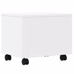 vidaXL Printer Stand with Wheels Printer Table Office Desk Organiser Black - White - Additional view 6
