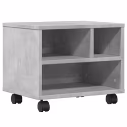 vidaXL Printer Stand with Wheels Printer Table Office Desk Organiser Black - Concrete grey