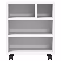 vidaXL Printer Stand with Wheels Office Printer Table Desk Organiser White - white - Additional view 4