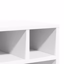 vidaXL Printer Stand with Wheels Office Printer Table Desk Organiser White - white - Additional view 7