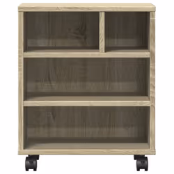 vidaXL Printer Stand with Wheels Printer Table File Desk Organiser Smoked Oak - sonoma oak - Additional view 4