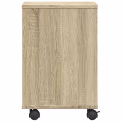 vidaXL Printer Stand with Wheels Printer Table File Desk Organiser Smoked Oak - sonoma oak - Additional view 5